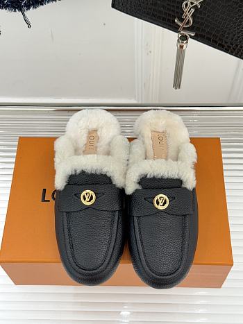 Kitlife Louis Vuitton Soho Open Back Loafer Black Leather