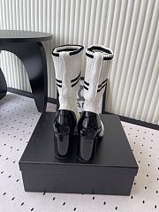 Kitlife Chanel 25SS Chunky Heel Sock Boots White - 3