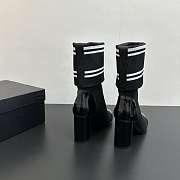 Kitlife Chanel 25SS Chunky Heel Sock Boots Black - 6