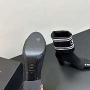 Kitlife Chanel 25SS Chunky Heel Sock Boots Black - 4