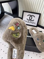 Kitlife Chanel Furry Slippers Grey - 6