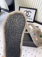 Kitlife Chanel Furry Slippers Grey - 4