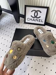 Kitlife Chanel Furry Slippers Grey - 5
