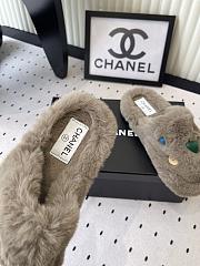 Kitlife Chanel Furry Slippers Grey - 3