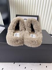 Kitlife Chanel Furry Slippers Grey - 2