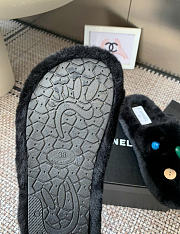 Kitlife Chanel Furry Slippers Black - 2