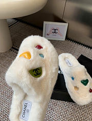Kitlife Chanel Furry Slippers White - 6