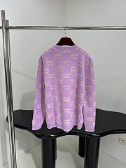 Kitlife Gucci GG Wool Jacquard Cardigan Purple & White - 2