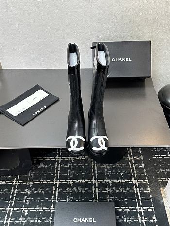 Kitlife Chanel 2025B Long Boots Black Leather