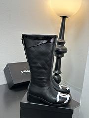 Kitlife Chanel 2025B Long Boots Black Leather - 3