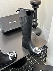 Kitlife Chanel 2025B Long Boots Black Leather - 4