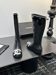 Kitlife Chanel 2025B Long Boots Black Leather - 5
