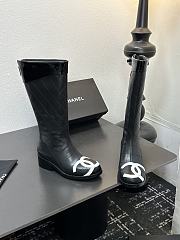 Kitlife Chanel 2025B Long Boots Black Leather - 6