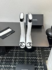 Kitlife Chanel 2025B Long Boots White Leather  - 1