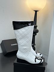Kitlife Chanel 2025B Long Boots White Leather  - 6