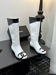 Kitlife Chanel 2025B Long Boots White Leather  - 5
