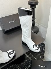 Kitlife Chanel 2025B Long Boots White Leather  - 4