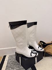 Kitlife Chanel 2025B Long Boots White Leather  - 2