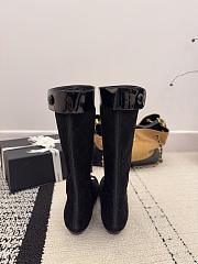 Kitlife Chanel 2025B Long Boots Black Suede Leather  - 2