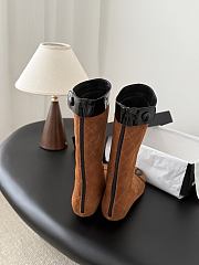 Kitlife Chanel 2025B Long Boots Brown Suede Leather  - 5