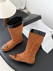 Kitlife Chanel 2025B Long Boots Brown Suede Leather  - 3