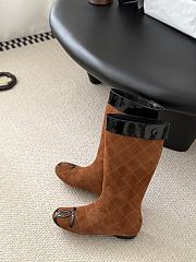 Kitlife Chanel 2025B Long Boots Brown Suede Leather  - 2