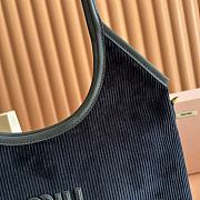 Kitlife Miu Miu Tote Bag Black Suede Corduroy 5BG231 35x40cm  - 4