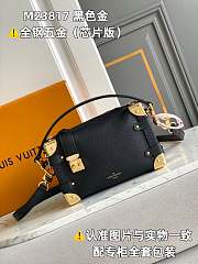 Kitlife Louis Vuitton Side Trunk Black with Gold Buckle M23817 18x12.5x8cm - 1