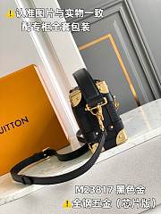 Kitlife Louis Vuitton Side Trunk Black with Gold Buckle M23817 18x12.5x8cm - 4