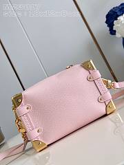 Kitlife Louis Vuitton Side Trunk Pink with Gold Buckle M25071 18x12.5x8cm - 6