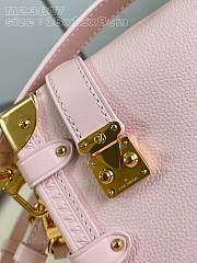 Kitlife Louis Vuitton Side Trunk Pink with Gold Buckle M25071 18x12.5x8cm - 3
