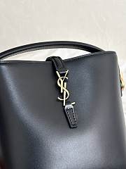 Kitlife Saint Laurent Le 37 Mini Bucket Bag in Black Shiny Leather 765870 15x13x6cm  - 3