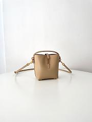 Kitlife Saint Laurent Le 37 Mini Bucket Bag in Beige Shiny Leather 765870 15x13x6cm - 6