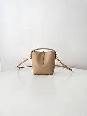 Kitlife Saint Laurent Le 37 Mini Bucket Bag in Beige Shiny Leather 765870 15x13x6cm - 1