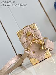 Kitlife Louis Vuitton Side Trunk Beige with Gold Buckle M15224 18x12.5x8cm - 2