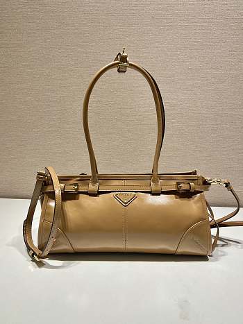 Kitlife Prada Bonnie Medium Beige Leather Handbag 1BA426 32x15.5x12cm