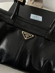 Kitlife Prada Bonnie Medium Black Leather Handbag 1BA426 32x15.5x12cm - 5