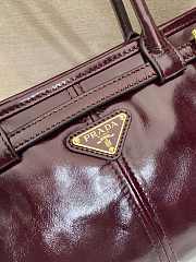 Kitlife Prada Bonnie Medium Burgundy Leather Handbag 1BA426 32x15.5x12cm  - 6