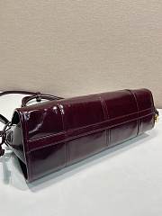 Kitlife Prada Bonnie Medium Burgundy Leather Handbag 1BA426 32x15.5x12cm  - 5