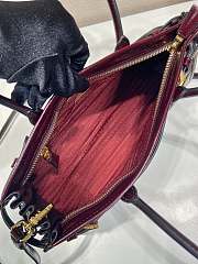 Kitlife Prada Bonnie Medium Burgundy Leather Handbag 1BA426 32x15.5x12cm  - 3