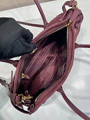 Kitlife Prada Bonnie Medium Burgundy Suede Handbag 1BA426 32x15.5x12cm - 2