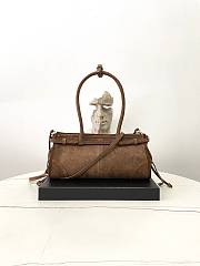 Kitlife Prada Bonnie Medium Brown Suede Handbag 1BA426 32x15.5x12cm - 5