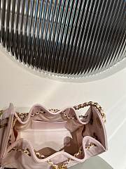 Kitlife Chanel 25C Drawstring Bucket Hobo Bag Light Pink Grained Leather 20x22x12.5cm - 6