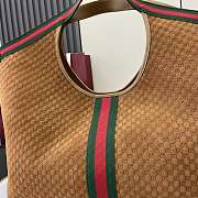 Kitlife Gucci Giglio Large Tote Bag Brown Suede GG Canvas 853971 60x47x16cm - 2