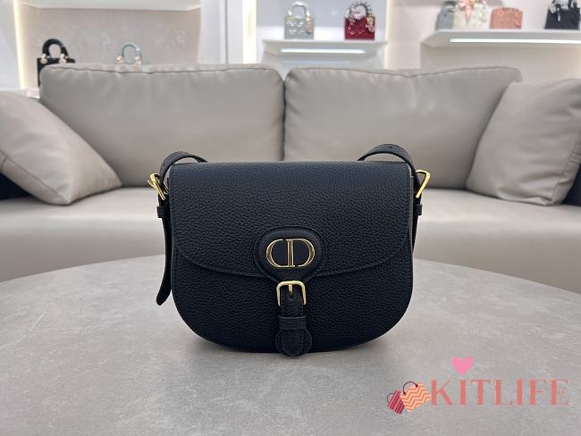 Kitlife Dior Medium Bobby Bag Black Grained Calfskin 22×17×6cm - 1