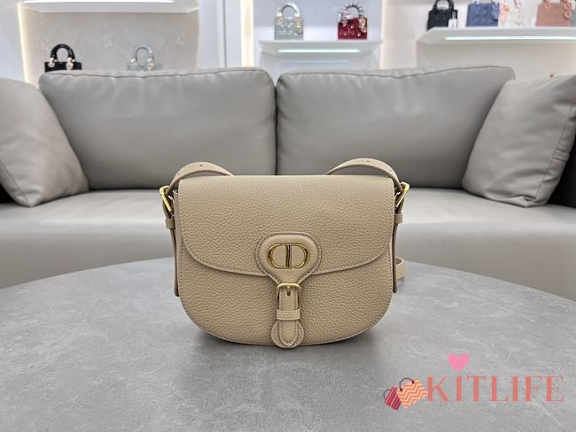 Kitlife Dior Medium Bobby Bag Beige Grained Calfskin 22×17×6cm - 1