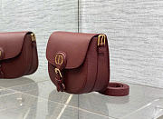 Kitlife Dior Medium Bobby Bag Burgundy Grained Calfskin 22×17×6cm - 6