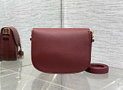 Kitlife Dior Medium Bobby Bag Burgundy Grained Calfskin 22×17×6cm - 2