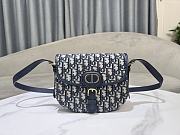 Kitlife Dior Medium Bobby Bag Blue Oblique Jacquard 22×17×6cm  - 1