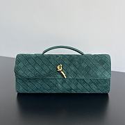 Kitlife Bottega Veneta Andiamo Clutch Green Suede 741511 31x13x3cm - 1